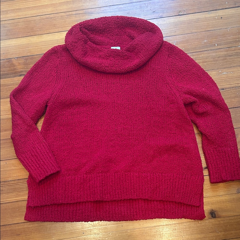 J.Jill like new red cowl neck sweater